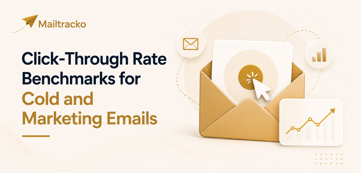 Email click-through rate benchmarks for cold and marketing emails