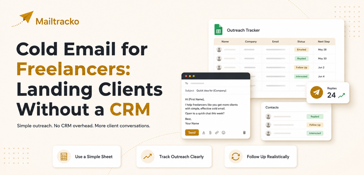 Cold email for freelancers without a CRM