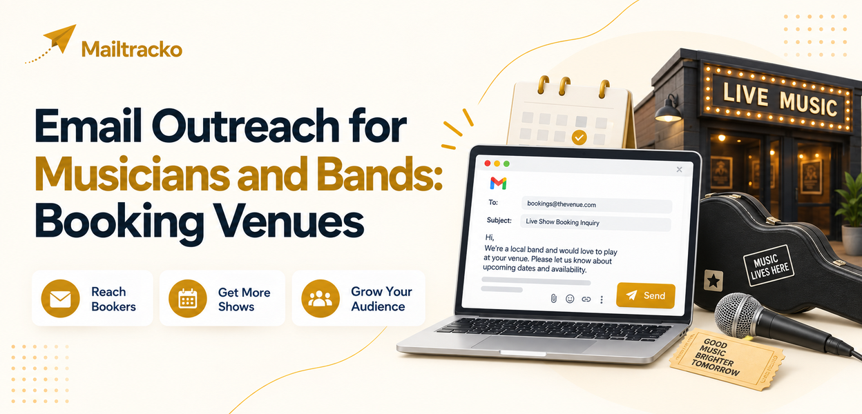 Band emailing venues to book shows