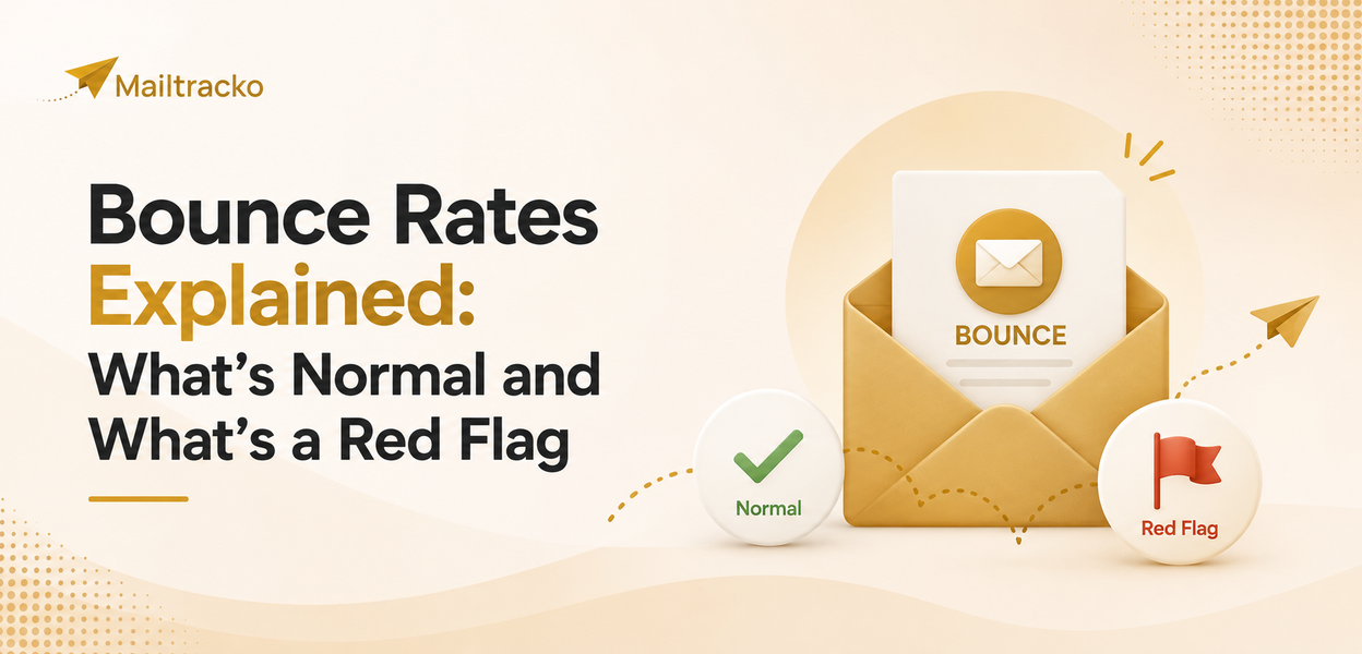 Email bounce rates explained with normal benchmarks and red flags