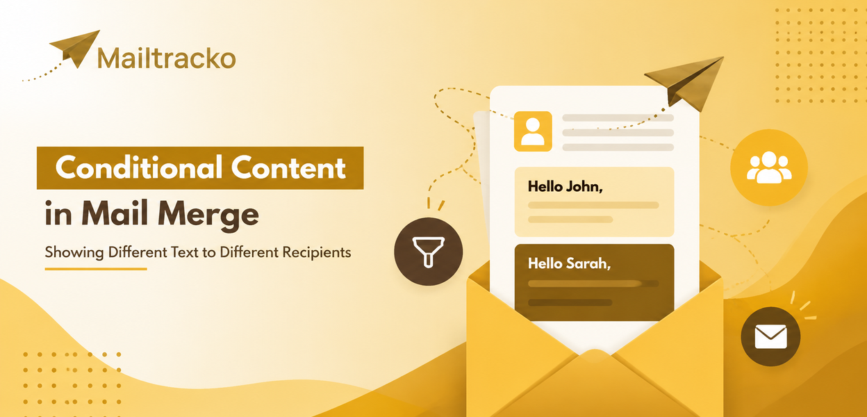 Email template with conditional text branches