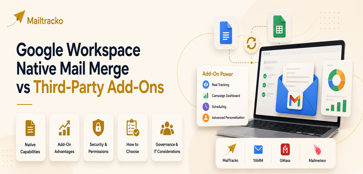 Google Workspace native mail merge vs third-party add-ons comparison