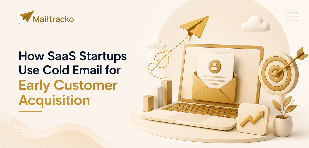 SaaS startup cold email customer acquisition