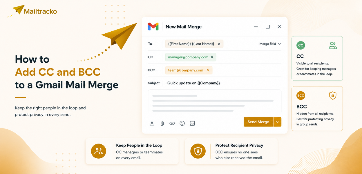 How to add CC and BCC to a Gmail mail merge