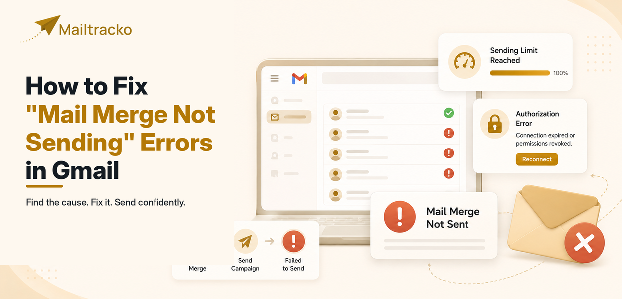 How to fix mail merge not sending errors in Gmail