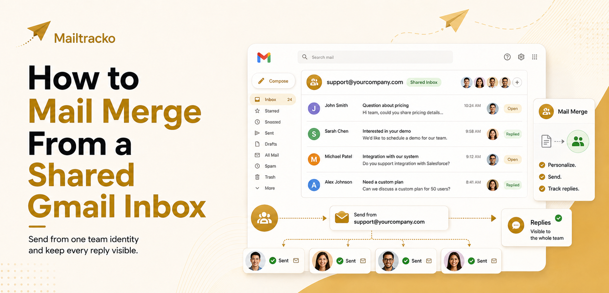 How to mail merge from a shared Gmail inbox