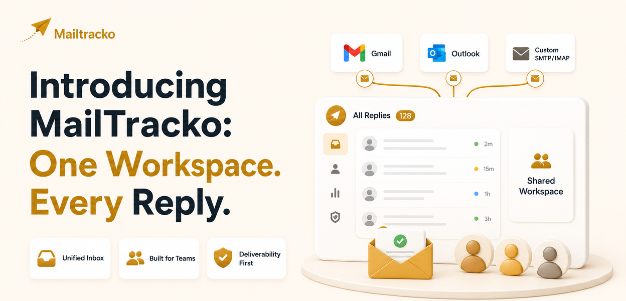 MailTracko email outreach platform dashboard with unified inbox and campaign analytics