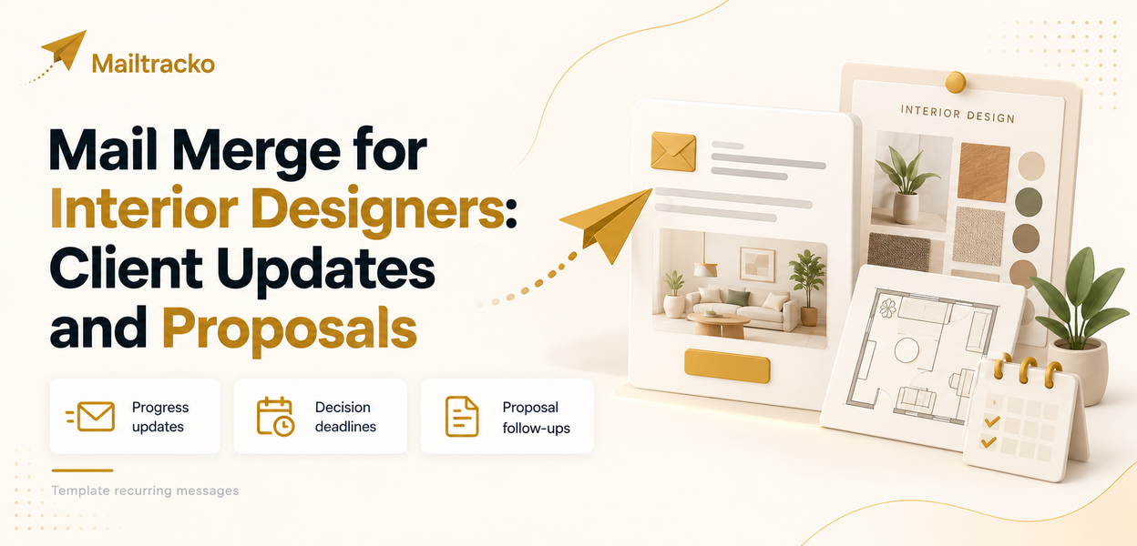 Interior designer sending client project updates