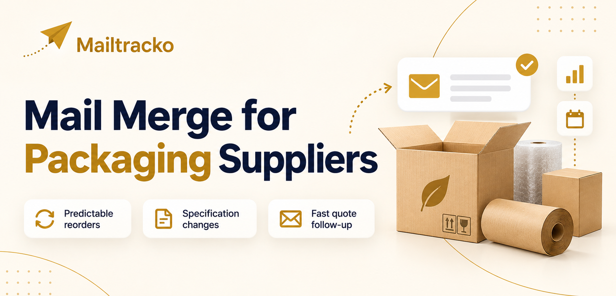 Packaging supplier communicating with trade customers