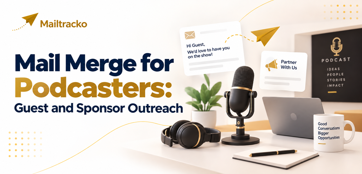 Podcaster sending guest and sponsor outreach emails