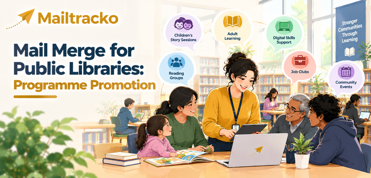 Public library promoting programmes to the community