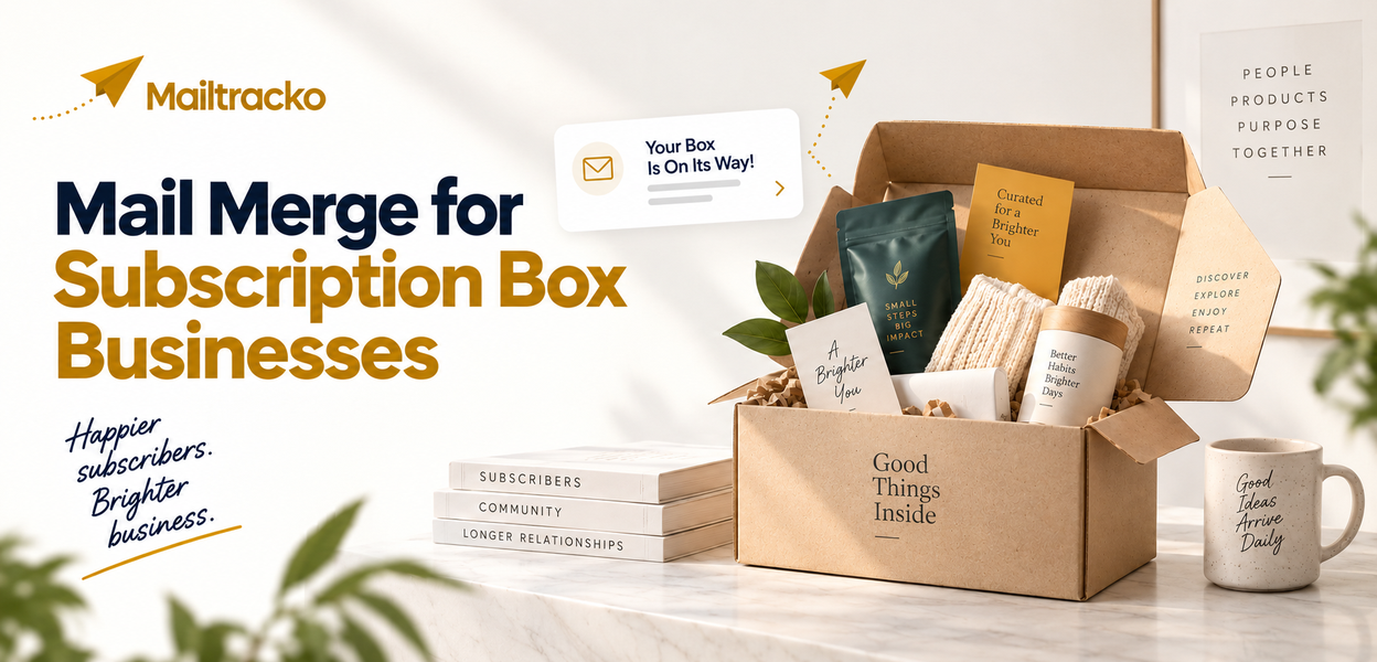 Subscription box business communicating with subscribers