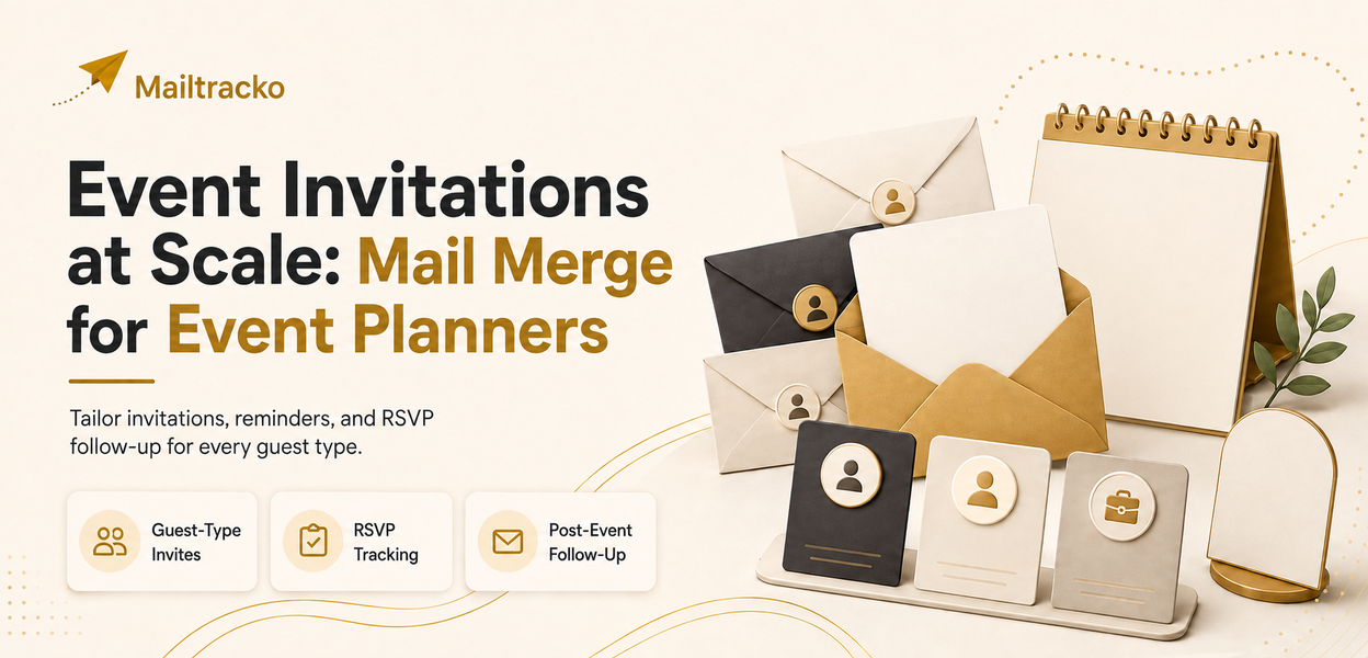 Mail merge for event planner invitations