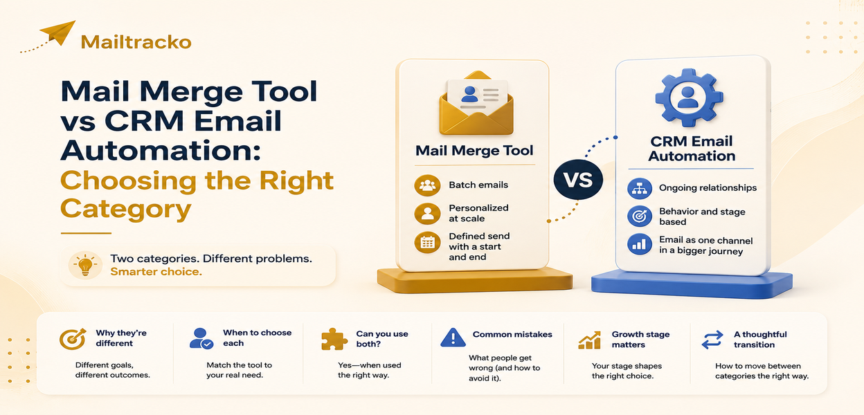 Mail merge tool vs CRM email automation comparison