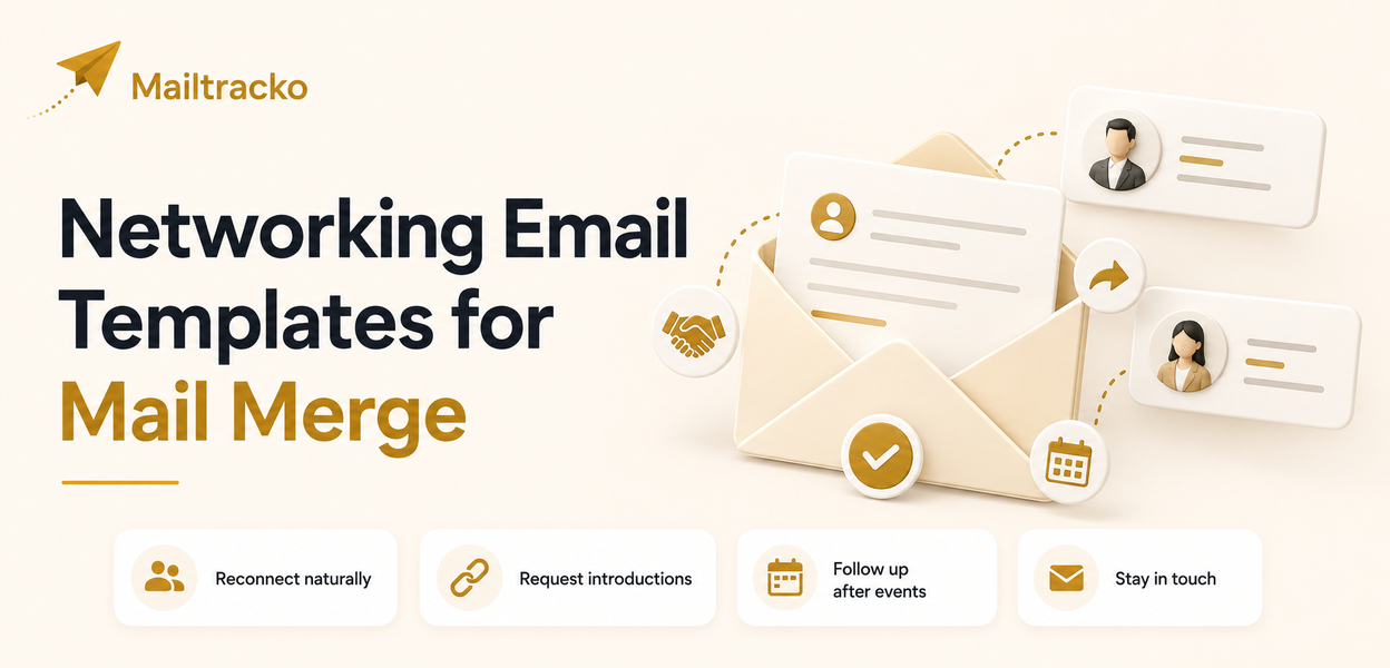Networking email templates for mail merge