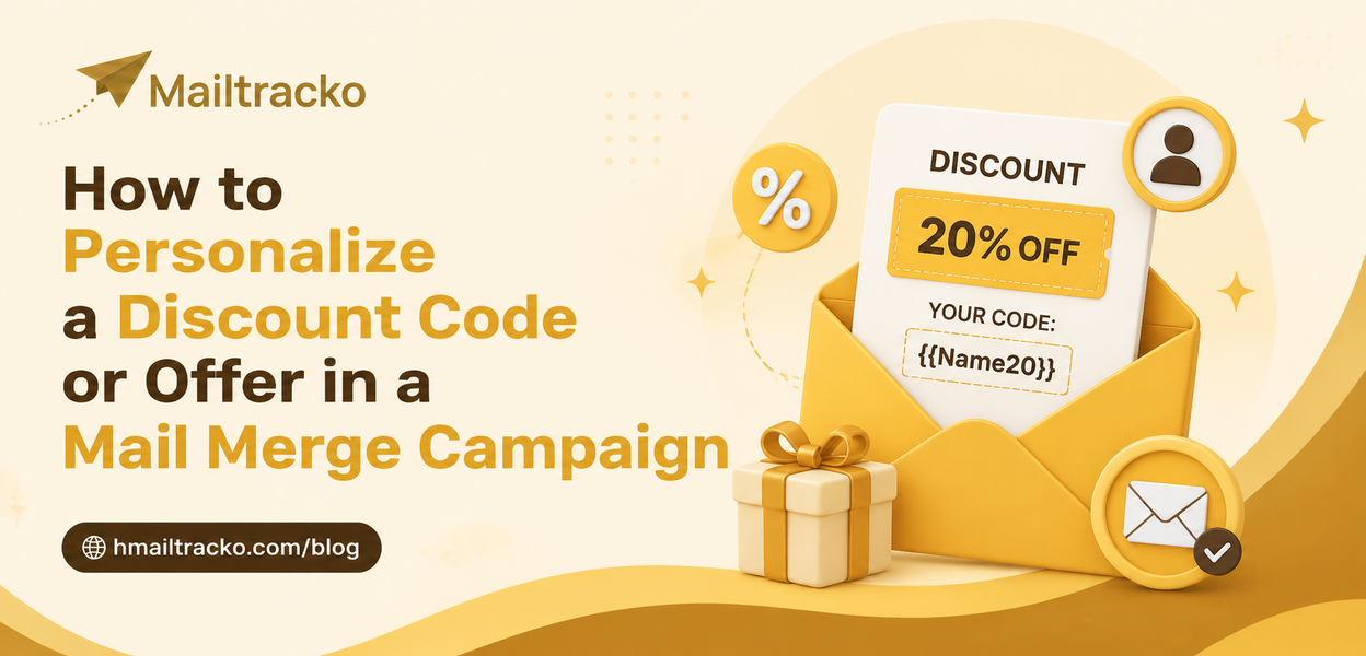 Personalized discount code in an email campaign