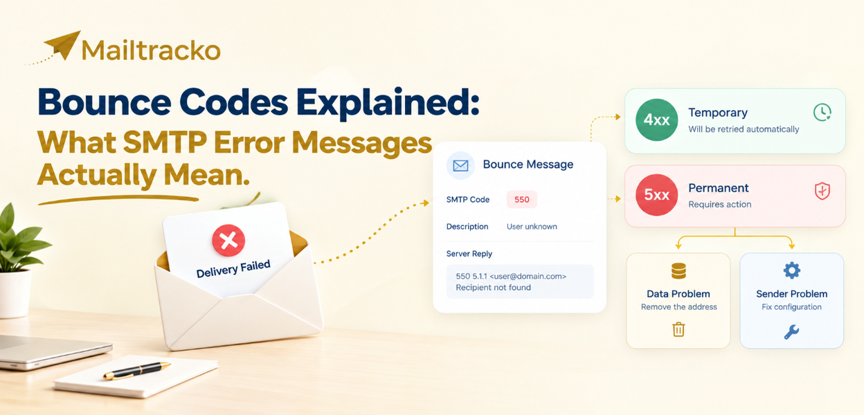 Reading an SMTP bounce message and error code