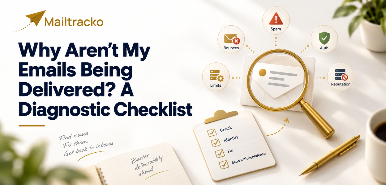 Diagnostic checklist for undelivered email