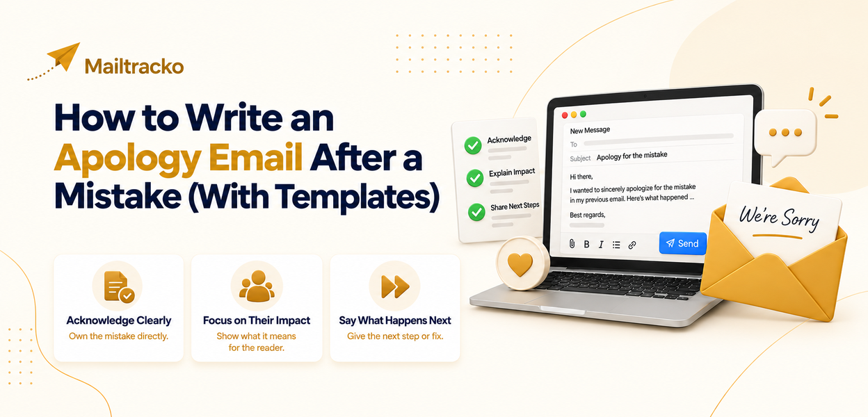 Writing an apology email after a mistake